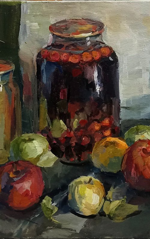 Fruit still life by Bohdan Dobrivskyi