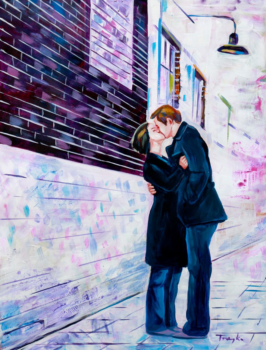 The Kiss. City. Street by Trayko Popov