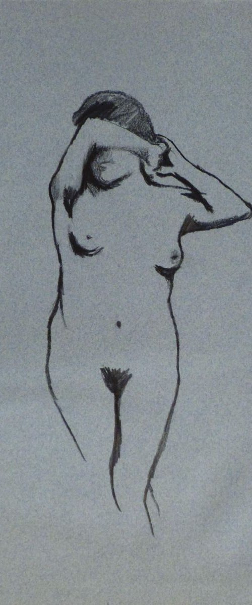 Standing Nude 5, 25x32 cm by Frederic Belaubre