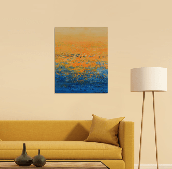 Orange Blue - Modern Color Field Abstract