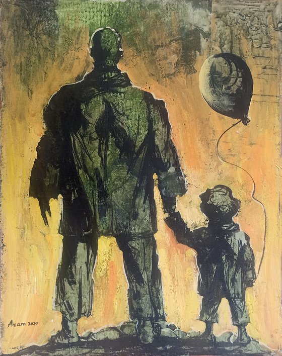 Lost childhood (40x50cm, Acrylic/canvas, ready to hang)