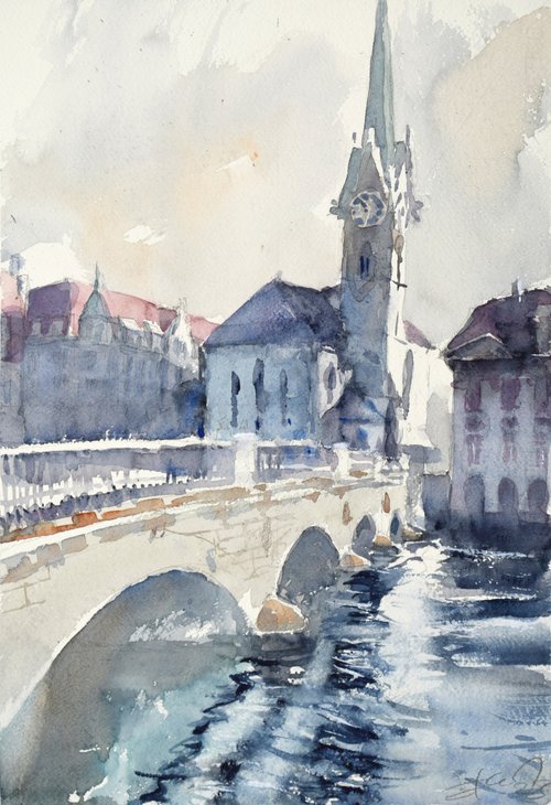 Zürich impression by Goran Žigolić Watercolors