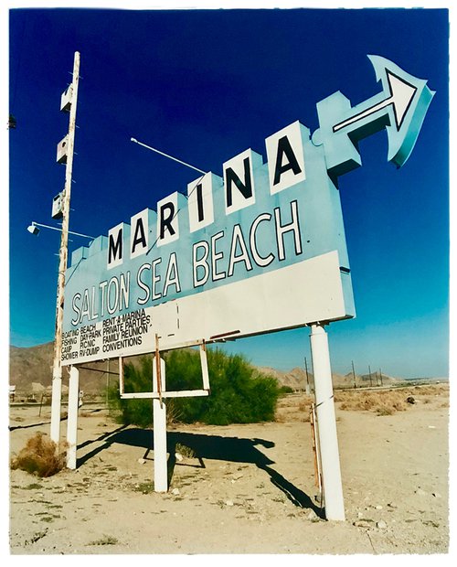 Marina Sign I, Salton Sea Beach, California by Richard Heeps