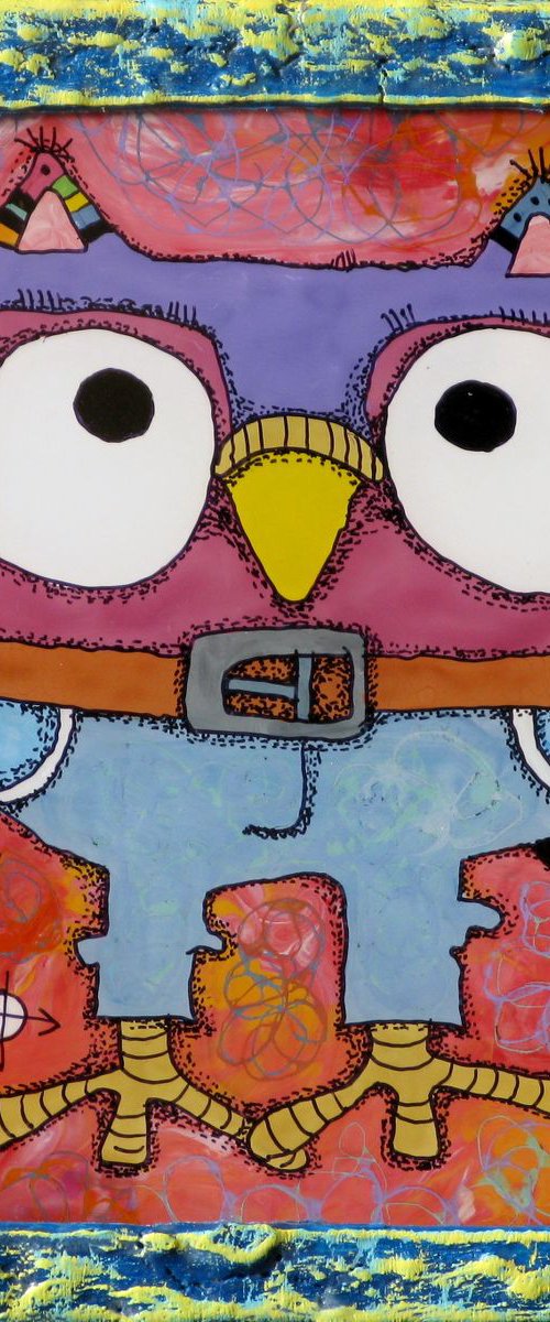 Owl in jeans #4 by Nikita Ostapenco