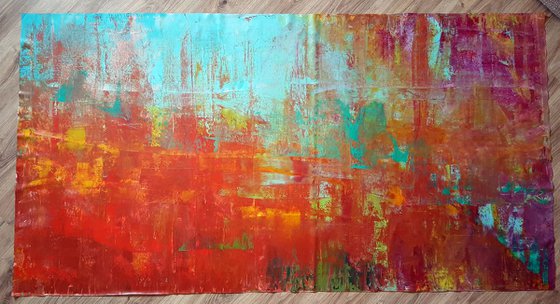 Fata Morgana - XXL 200 x 100 cm abstract painting