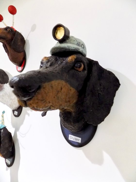 Dachshund sculpture named Digger