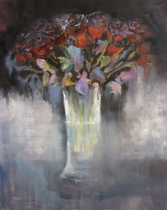 Vase with roses