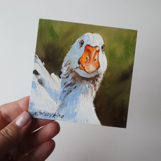 Goose, Miniature Painting