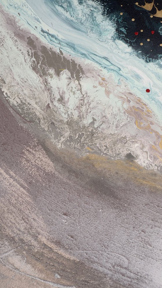 Serene shoreline sand blush