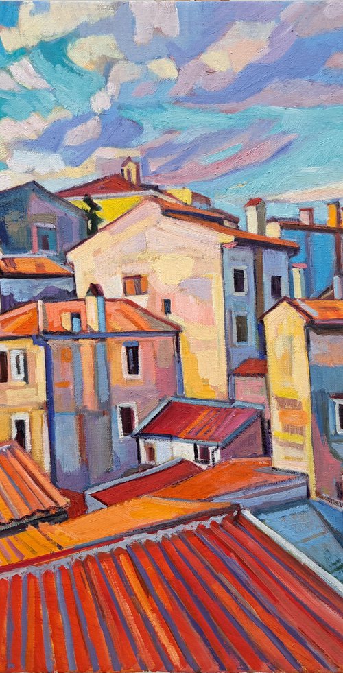 The sky over Rovinj by Maja Đokić Mihajlović