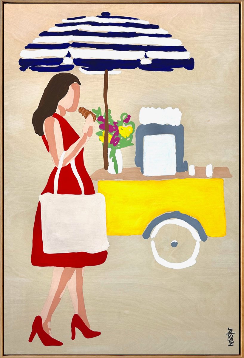 Urban And Pop Acrylic Painting , Snapshots Of Summer Market 64Cm X 94.5Cm By Deborah Lang, 25 X 37, Artwork For Sale On Artfinder