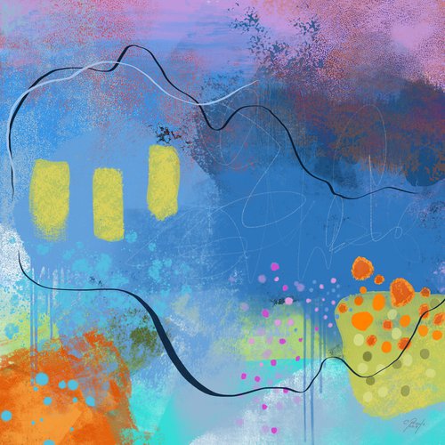 The Great Smokies - Abstract artwork - Limited edition of 1 by Chantal Proulx