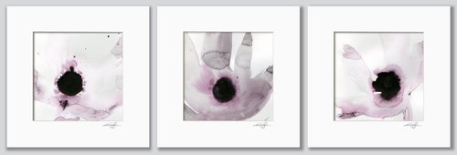 Organic Impressions Collection 14 - 3 Floral Paintings by Kathy Morton Stanion