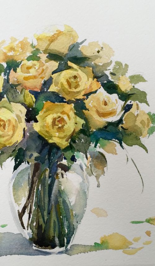 Yellow Roses 2 by Jing Chen
