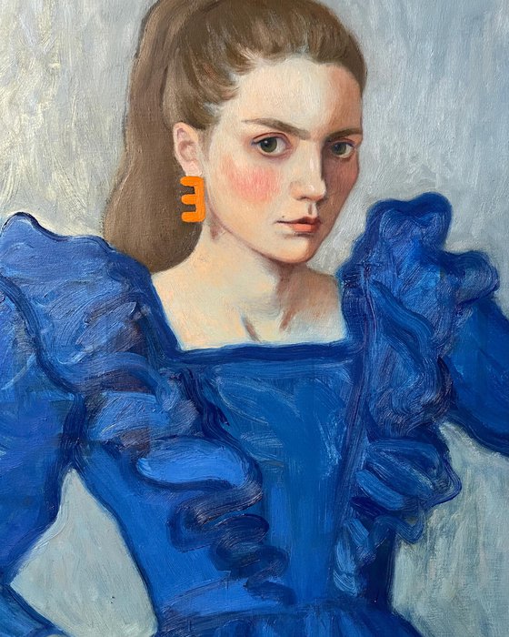Self-portrait with earring