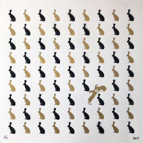 Bunny Love (Gold Stencil)