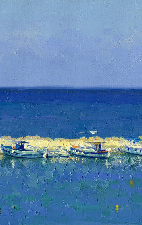 Yachts in the port of Bali by Simon Kozhin