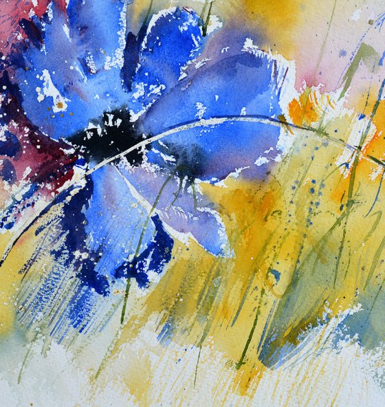 Cornflowers watercolor