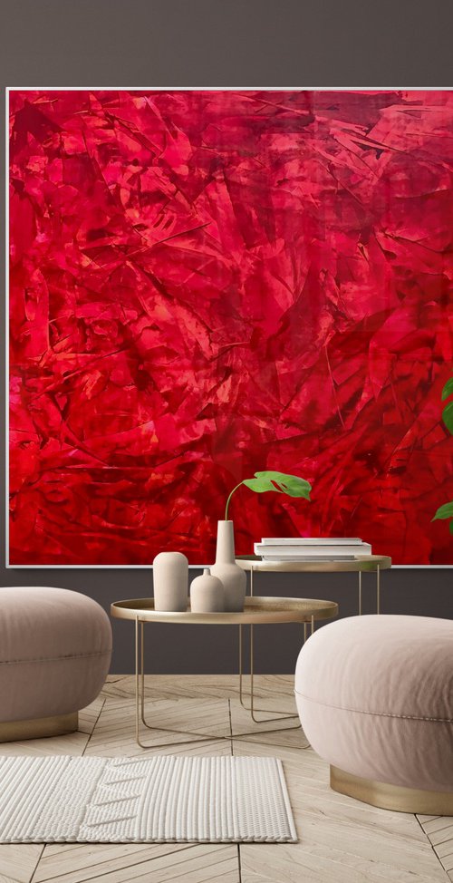 Red abstract 4524 Terra M by Anita Kaufmann