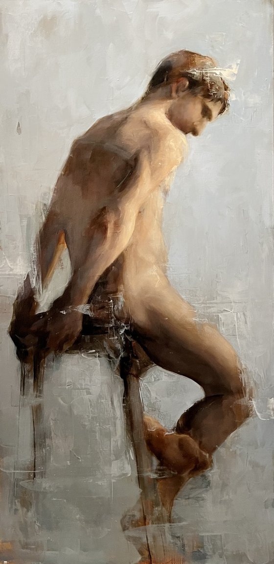 Nude male figure