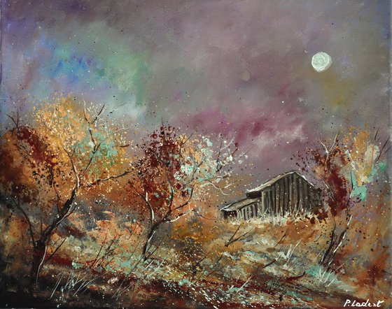 Old barn in autumn