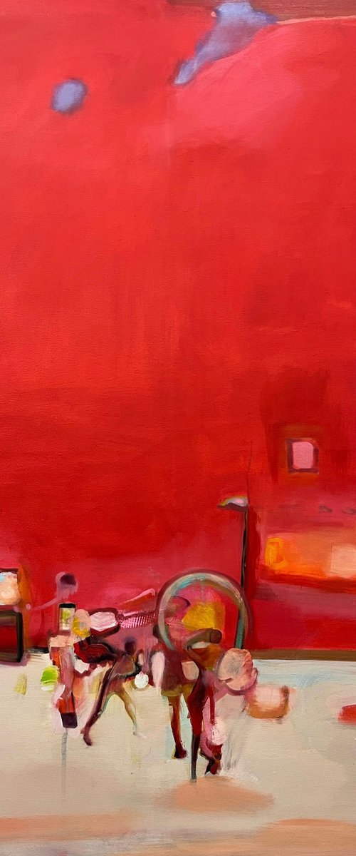 Red and the wheel by Romuald Mulk Musiolik