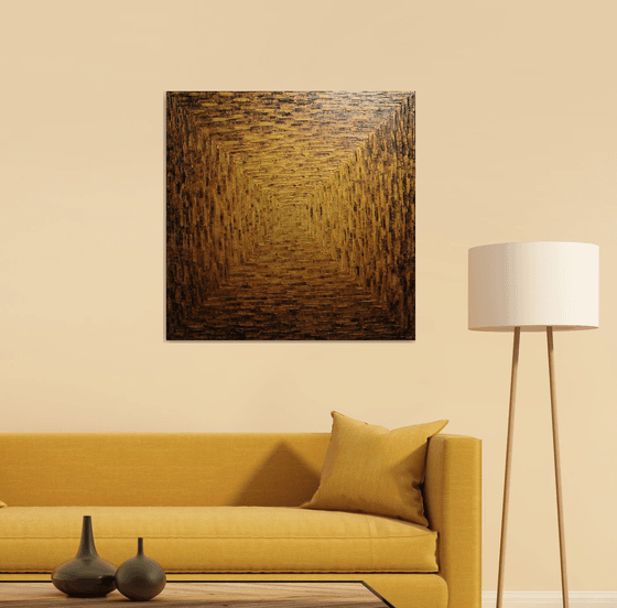 Large square gold gradient