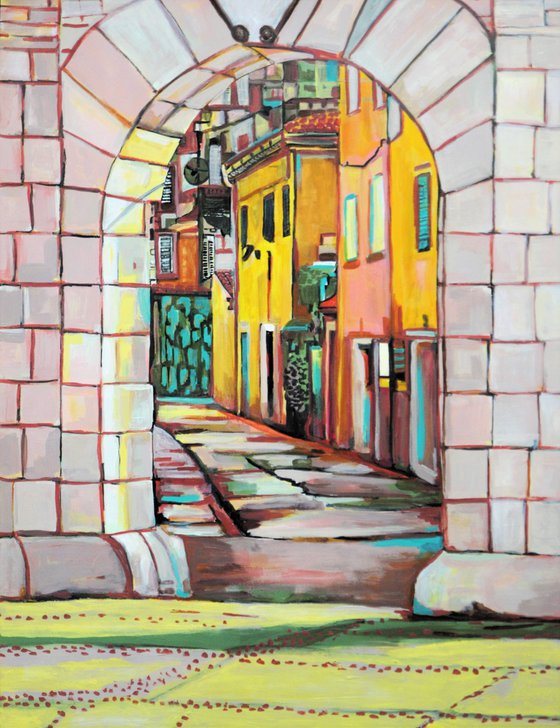 Behind the gates  / 92 x 72 cm