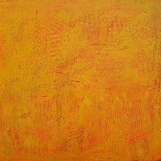 Solar storm -  orange abstract painting