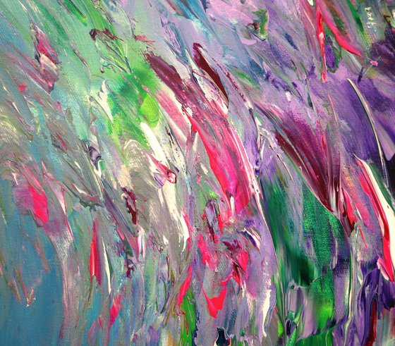 Pink Turquoise Flowery L 1