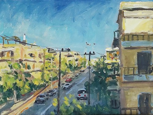 suburbian scene by Dimitris Voyiazoglou