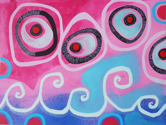 Happy summer ocean - abstract