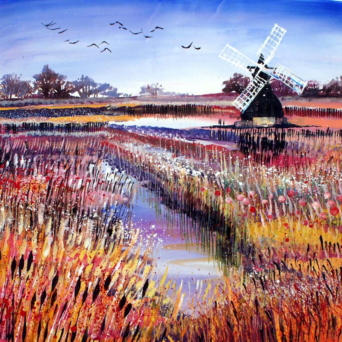 Wicken Fen By Julia Rigby, 24 X 24, Artwork For Sale On Artfinder