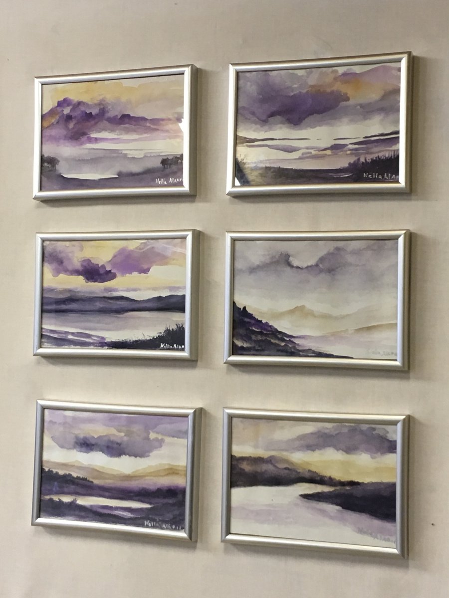 Highlands scenery, set of 6 paintings by Nella Alao