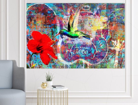 Street Art Hummingbird