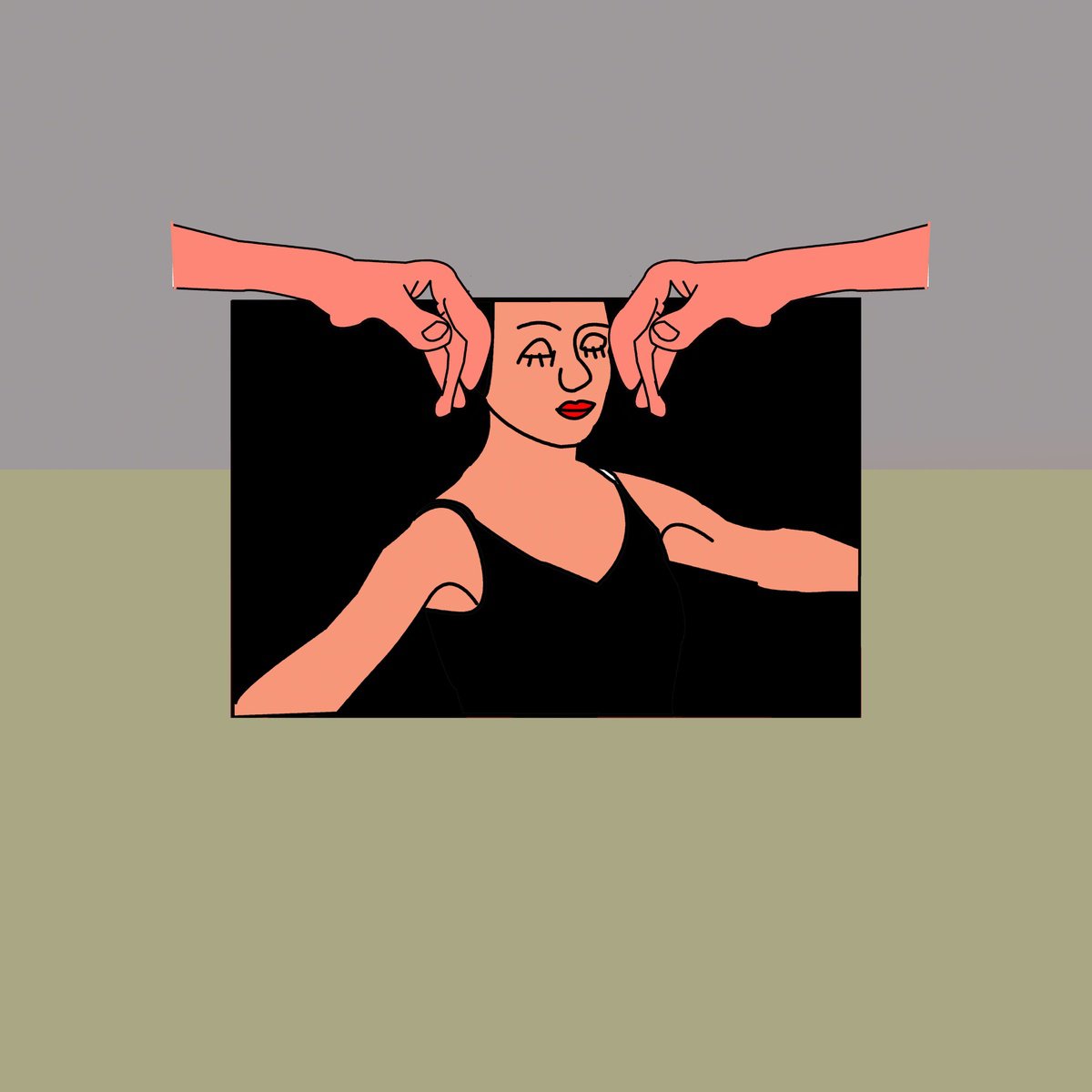 Urban And Pop Portrait Print By Artworks By Rina Mualem, 10 X 10, Waves, Original Artwork