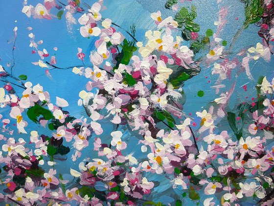 "Spring flowering" Acrylic painting