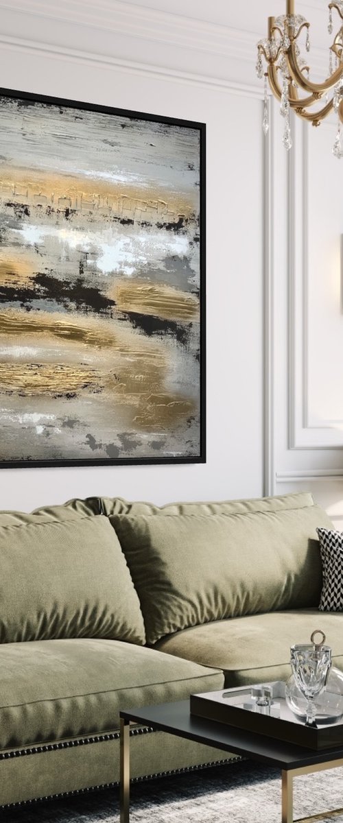 Cities Of Gold XL Abstract by Sarah Berger