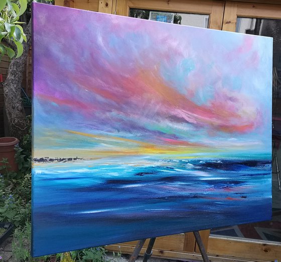 "You Are The Reason" - Cornish Seascape, Art, Skyscape