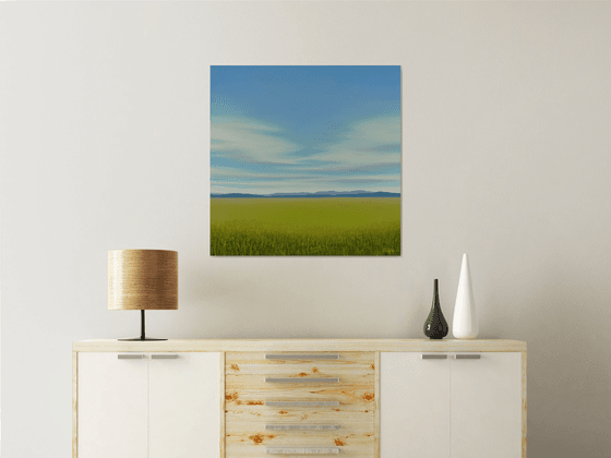 Green Field - Blue Sky Contemporary Landscape