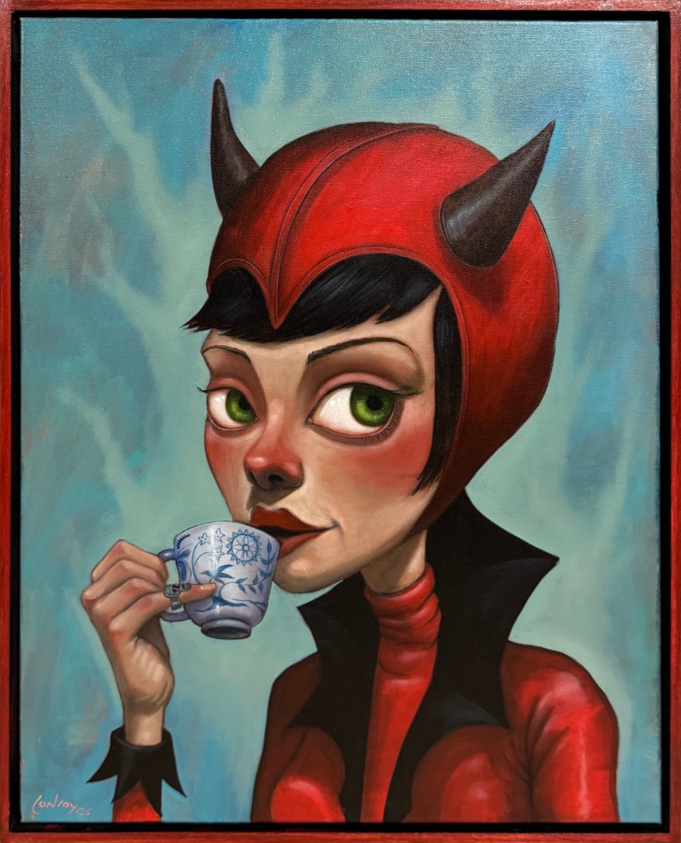 Expressive Portrait Oil Painting By Pete Conroy, 17 X 20", Me Old China, Original Artwork