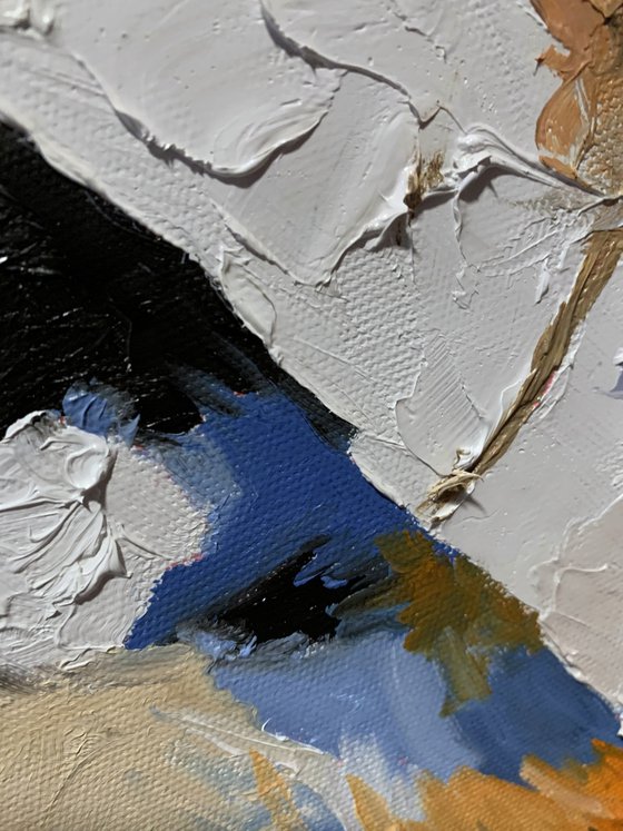 Winter Guest. The Varied Tit.