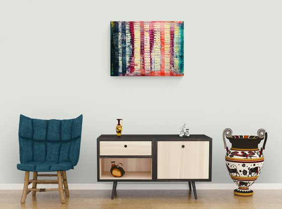 60x80 cm / 23.5 x31.5" Abstract Painting Original Canvas Art Colorful Painting