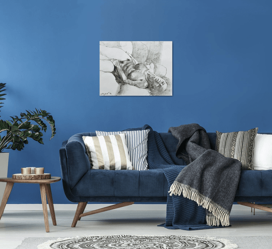 Nude lying study