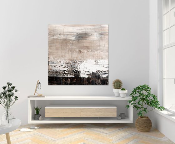Brown abstract painting JL540