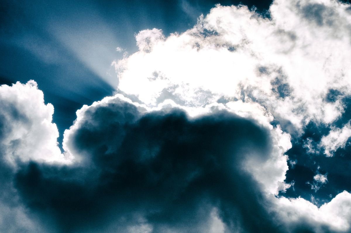 Abstract Photograph By Marc Ehrenbold, 40 X 30", Dark Cloud Looming, Original Artwork