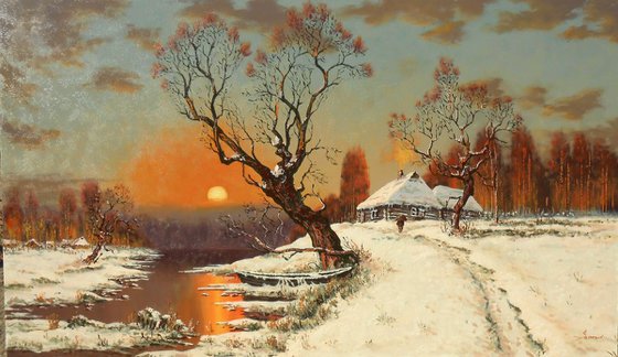 THE WINTER MAGIC, oil on canvas, SPECIAL discount, + SUGGEST YOUR PRICE