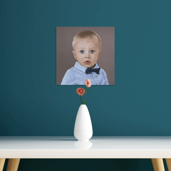 Custom pastel portrait. Portrait of a boy. Portrait of a child
