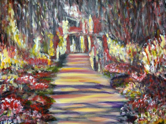 Majestic Garden colorful impressionist style Painting