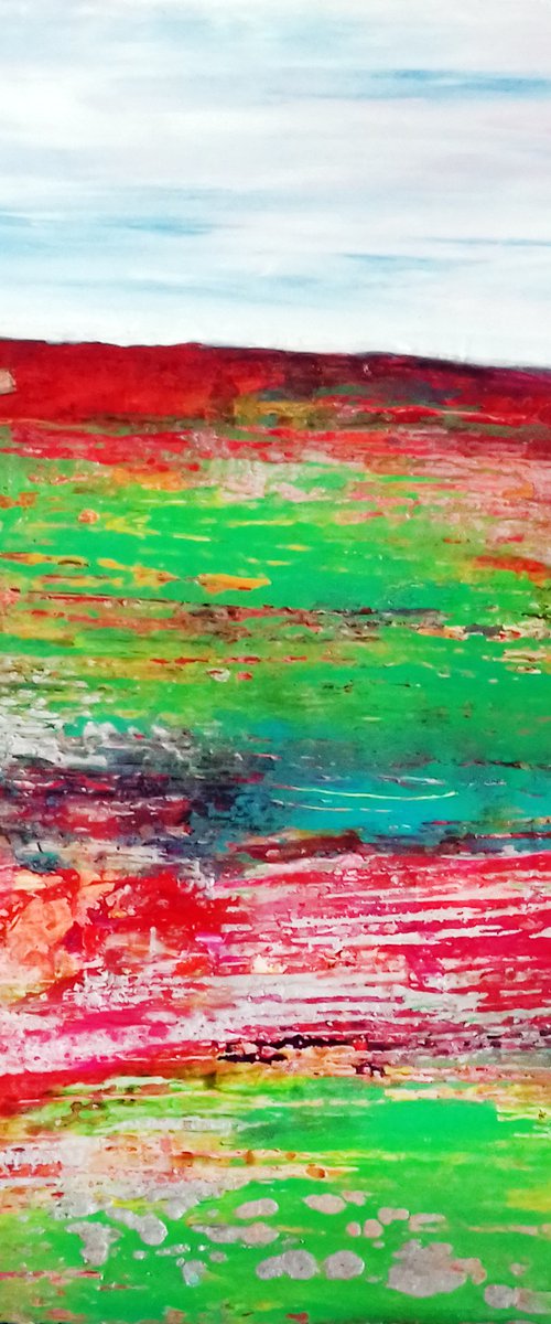 Abstract landscape - Moorlands by Carolynne Coulson